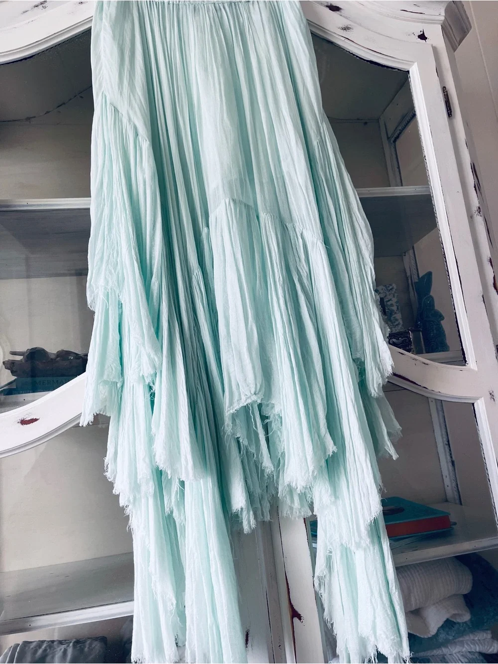 Free People One Clover Boho Elegant Minty Aquamarine Women's Skirt